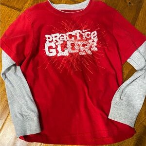 Nike Red and Gray Long Sleeve Kids Tee Youth Size 7
